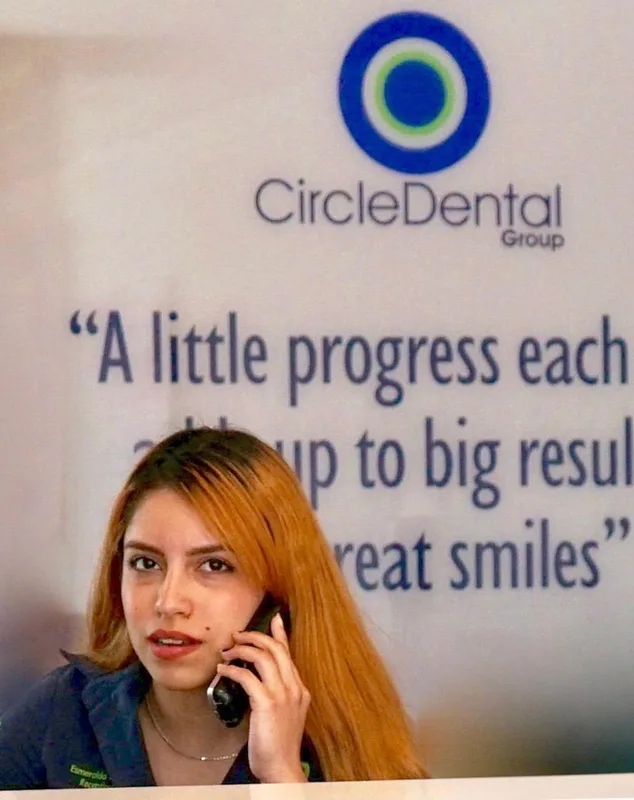 Circle Dental Group reception area in Los Algodones, Mexico