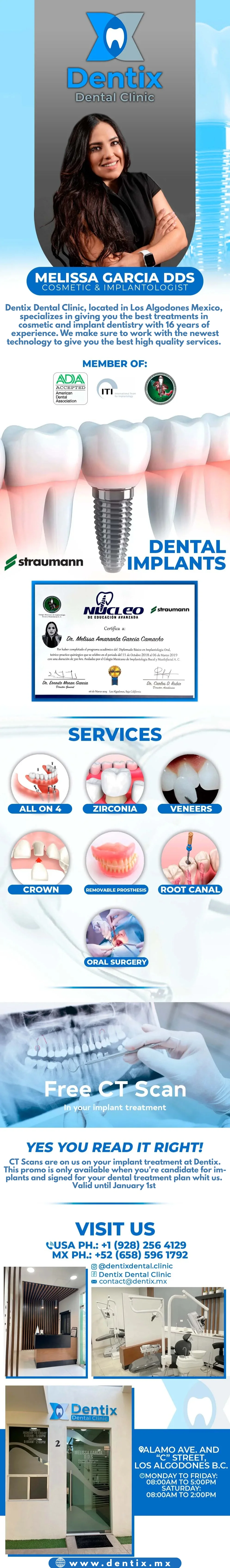 Dentix Dental Clinic  Melissa Garcia DDS - Dentists in Los Algodones