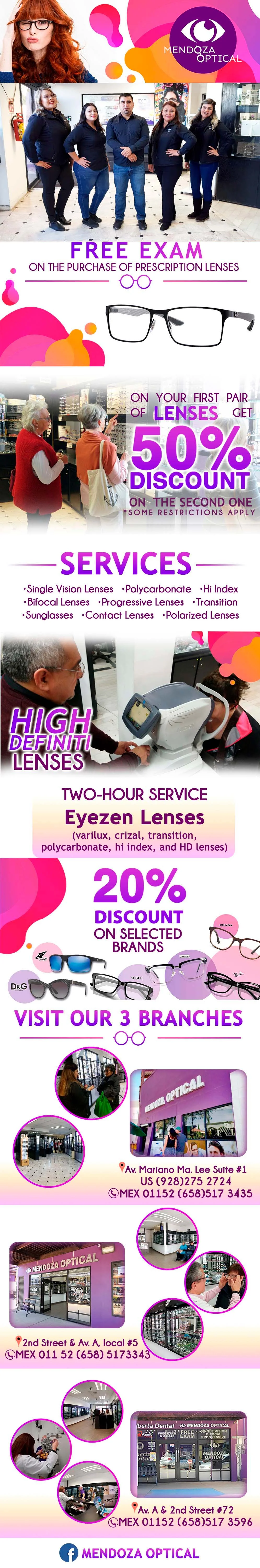 Mendoza Optical   - Opticians in Los Algodones