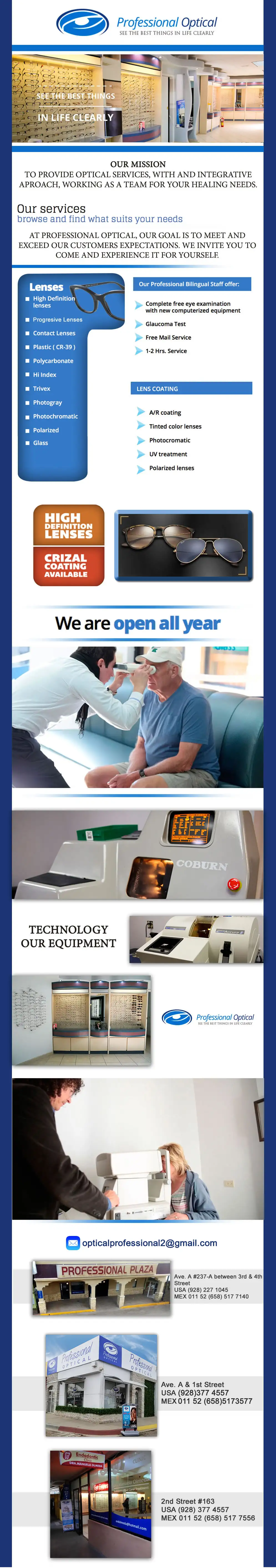 Professional OPTICAL  - Dentists in Los Algodones