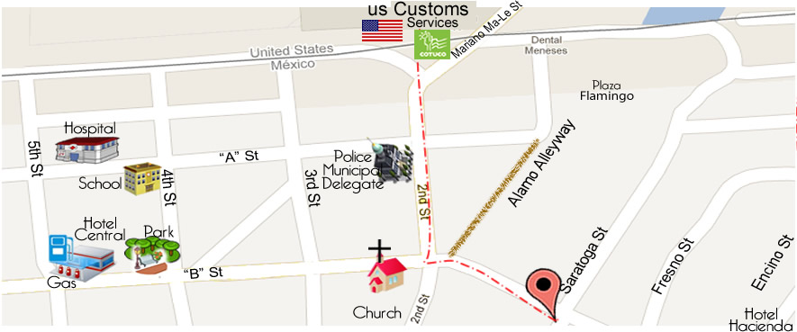 map DENTAL HILLS in Algodones 