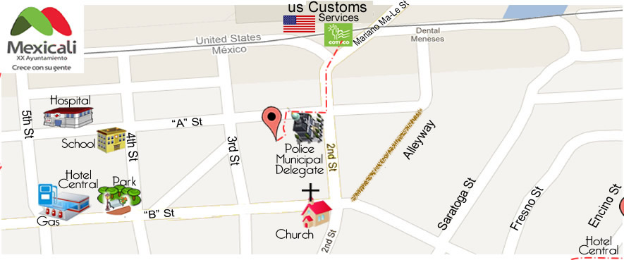 map M & M Optical in Algodones 