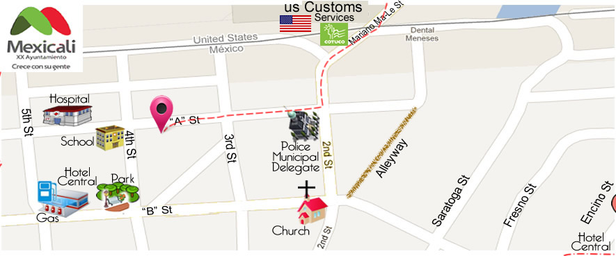 map INNOVA DENTAL- Miriam Llanes D.D.S. in Algodones 