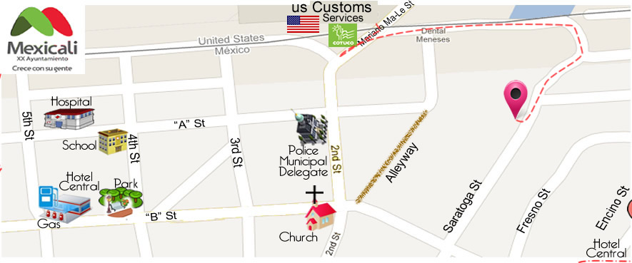 map RIOS DENTAL CLINIC DDS Edgar Rios in Algodones 